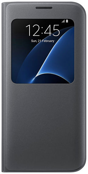 Samsung Galaxy S7 Edge S-View Cover Zwart Origineel afbeelding 1