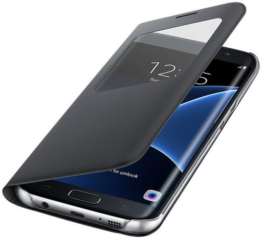 Samsung Galaxy S7 Edge S-View Cover Zwart Origineel afbeelding 2