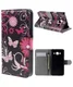 Samsung Galaxy J3 (2016) Portemonnee Hoesje Butterfly Flowers afbeelding 1