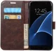 Samsung Galaxy S7 Edge Portemonnee Bookcase Hoesje Coffee afbeelding 1