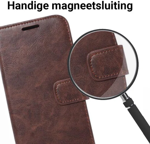 Samsung Galaxy S7 Edge Portemonnee Bookcase Hoesje Coffee afbeelding 3