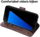 Samsung Galaxy S7 Edge Portemonnee Bookcase Hoesje Coffee afbeelding 4