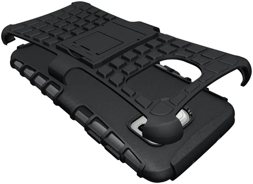 Samsung Galaxy S7 Edge Hybrid Kickstand Hoesje Zwart afbeelding 2