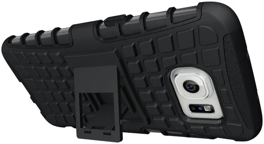 Samsung Galaxy S7 Edge Hybrid Kickstand Hoesje Zwart afbeelding 3