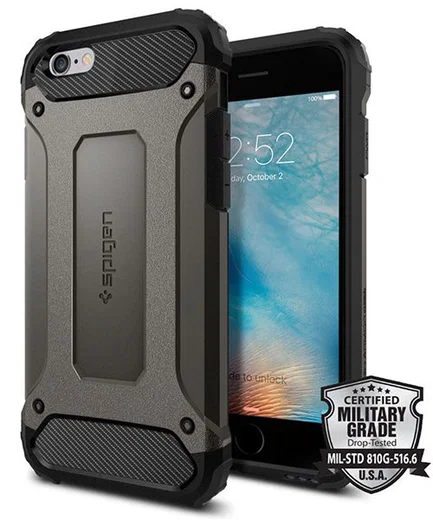 Spigen Tough Armor Tech Case Apple iPhone 6S Gunmetal afbeelding 7