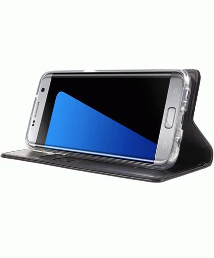 Mercury Portemonnee Flip Hoesje Samsung Galaxy S7 Edge Zwart afbeelding 3