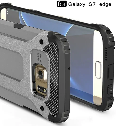 Samsung Galaxy S7 Edge Cool Armor Hoesje Grijs afbeelding 2