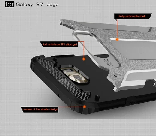 Samsung Galaxy S7 Edge Cool Armor Hoesje Grijs afbeelding 4