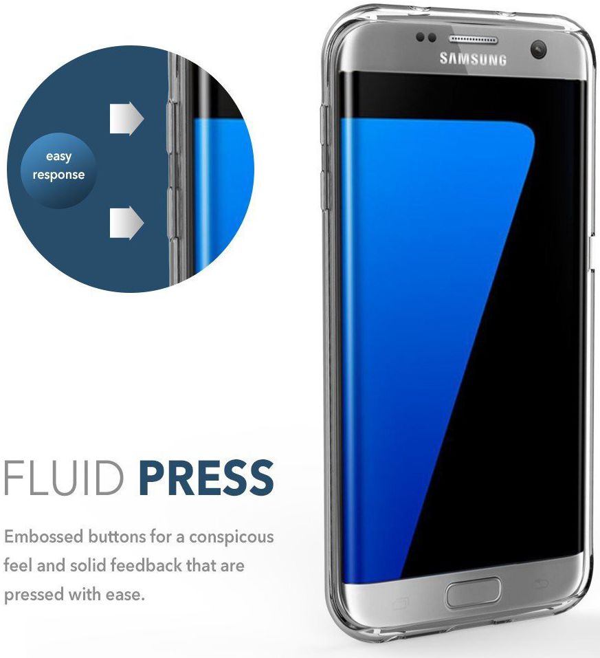 Samsung Galaxy S7 Edge Glanzend TPU Hoesje Transparant afbeelding 3