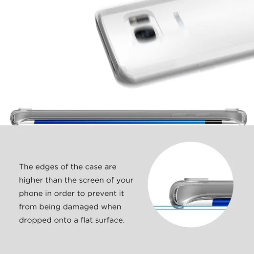 Samsung Galaxy S7 Edge Glanzend TPU Hoesje Transparant afbeelding 4