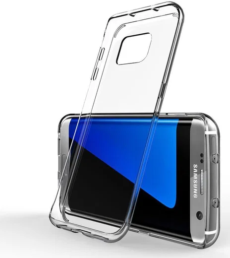 Samsung Galaxy S7 Edge Glanzend TPU Hoesje Transparant afbeelding 1