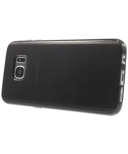 Samsung Galaxy S7 Edge Glanzend TPU Hoesje Grijs afbeelding 3