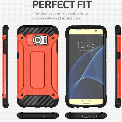Samsung Galaxy S7 Edge Cool Armor Hoesje Rood afbeelding 6