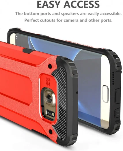 Samsung Galaxy S7 Edge Cool Armor Hoesje Rood afbeelding 4