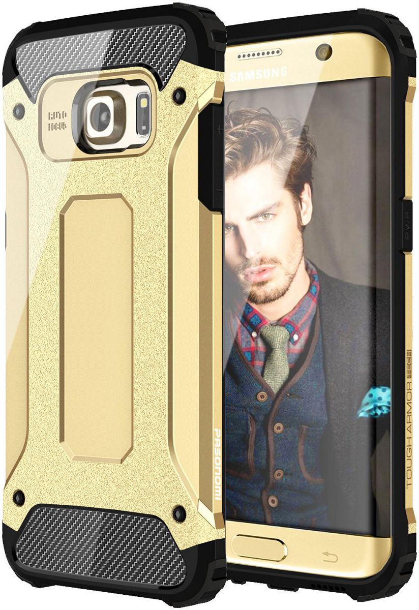 Samsung Galaxy S7 Edge Cool Armor Hoesje Goud afbeelding 1