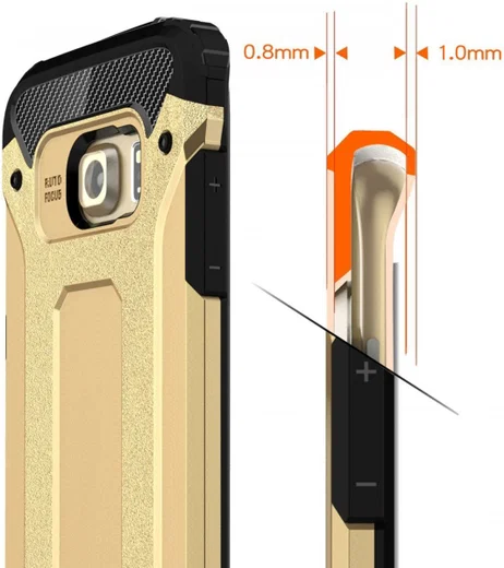 Samsung Galaxy S7 Edge Cool Armor Hoesje Goud afbeelding 4