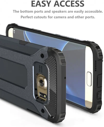 Samsung Galaxy S7 Edge Cool Armor Hoesje Blauw afbeelding 7
