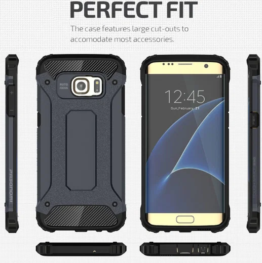 Samsung Galaxy S7 Edge Cool Armor Hoesje Blauw afbeelding 9