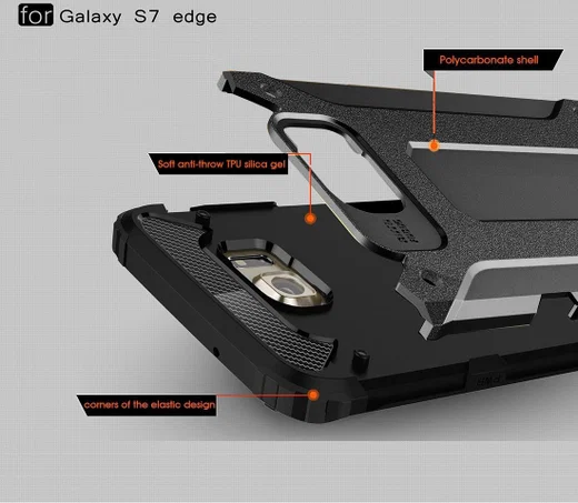 Samsung Galaxy S7 Edge Cool Armor Hoesje Zwart afbeelding 4