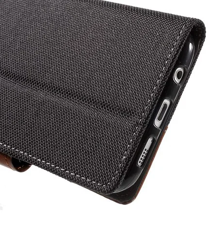 Samsung Galaxy S7 Edge Denim Portemonnee Hoesje Zwart afbeelding 10