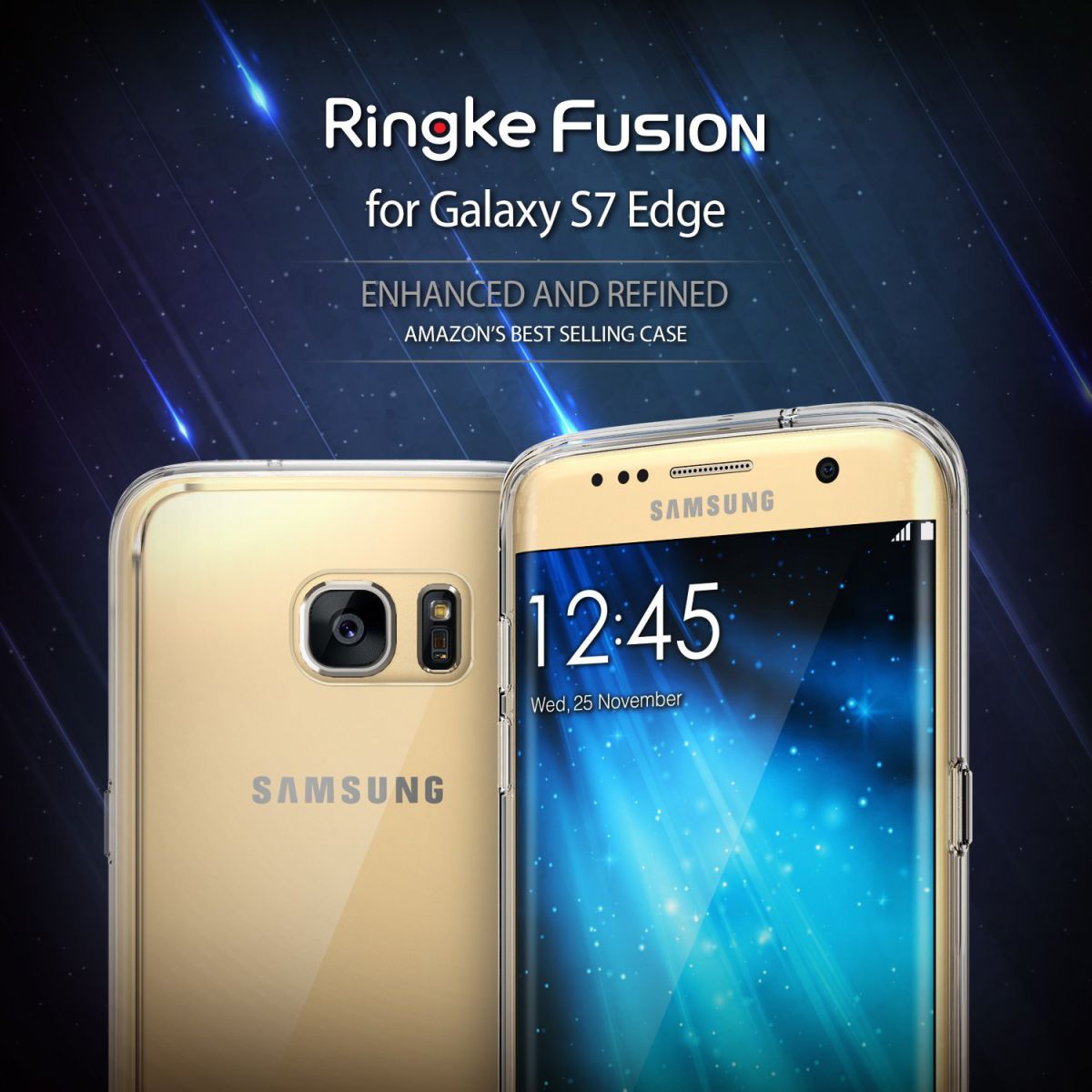 Ringke Fusion Samsung Galaxy S7 Edge hoesje doorzichtig Rose Gold afbeelding 4