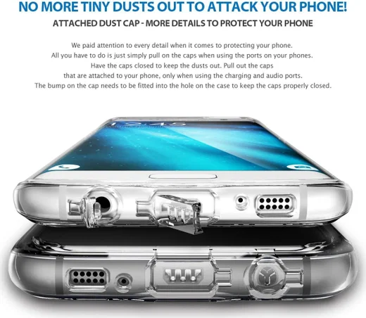 Ringke Fusion Samsung Galaxy S7 Edge hoesje doorzichtig Rose Gold afbeelding 5