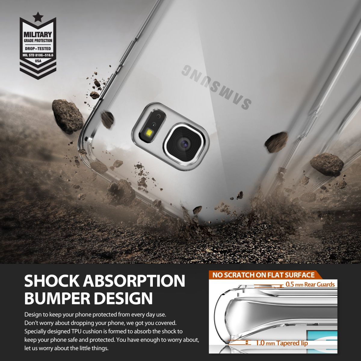 Ringke Fusion Samsung Galaxy S7 Edge hoesje doorzichtig Rose Gold afbeelding 8