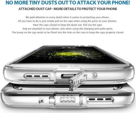 Ringke Fusion LG G5 (SE) hoesje doorzichtig Smoke Black afbeelding 5