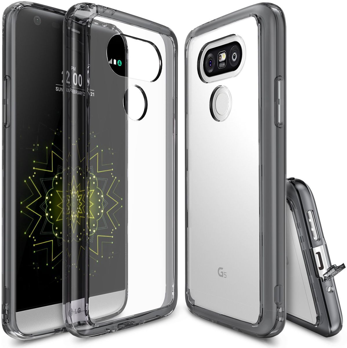 Ringke Fusion LG G5 (SE) hoesje doorzichtig Smoke Black afbeelding 1