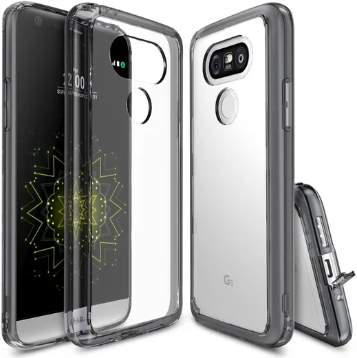Ringke Fusion LG G5 (SE) hoesje doorzichtig Smoke Black afbeelding 1