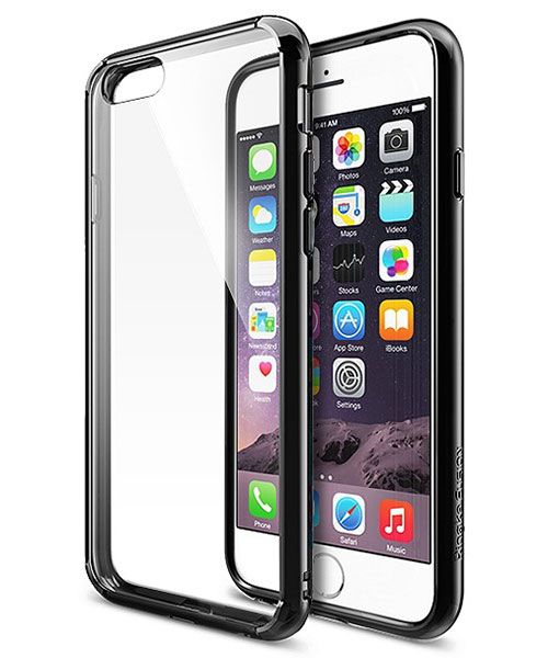 Ringke Fusion iPhone 6S Hoesje Doorzichtig Zwart afbeelding 1