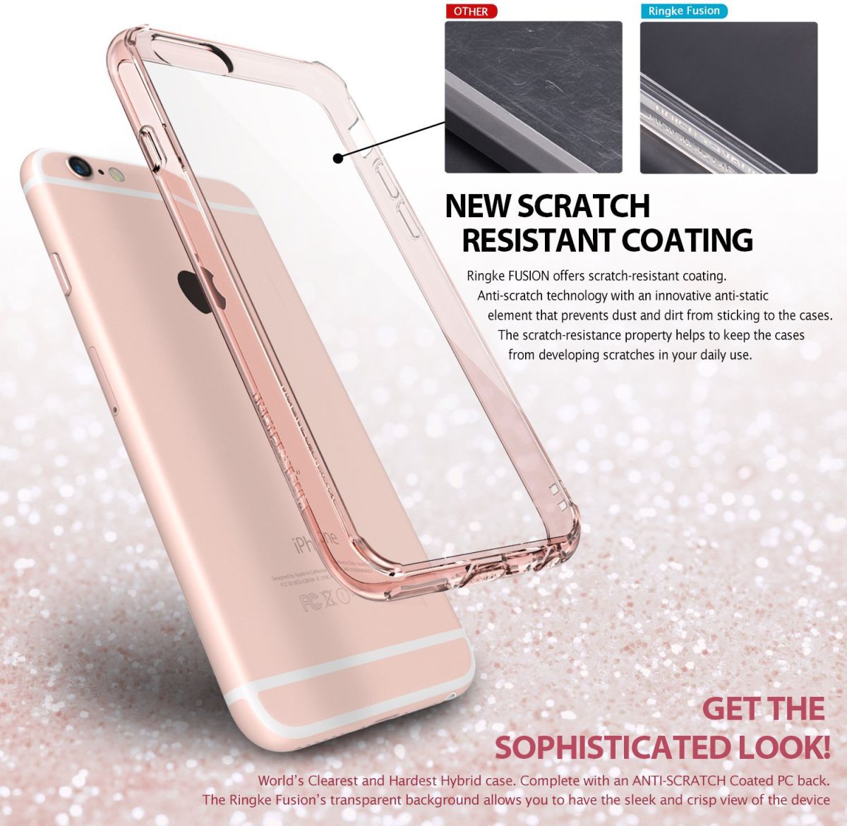 Ringke Fusion iPhone 6S Hoesje Doorzichtig Zwart afbeelding 7