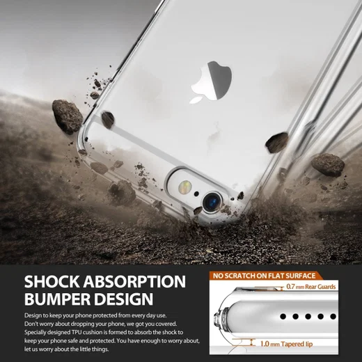 Ringke Fusion iPhone 6S Hoesje Doorzichtig Zwart afbeelding 3