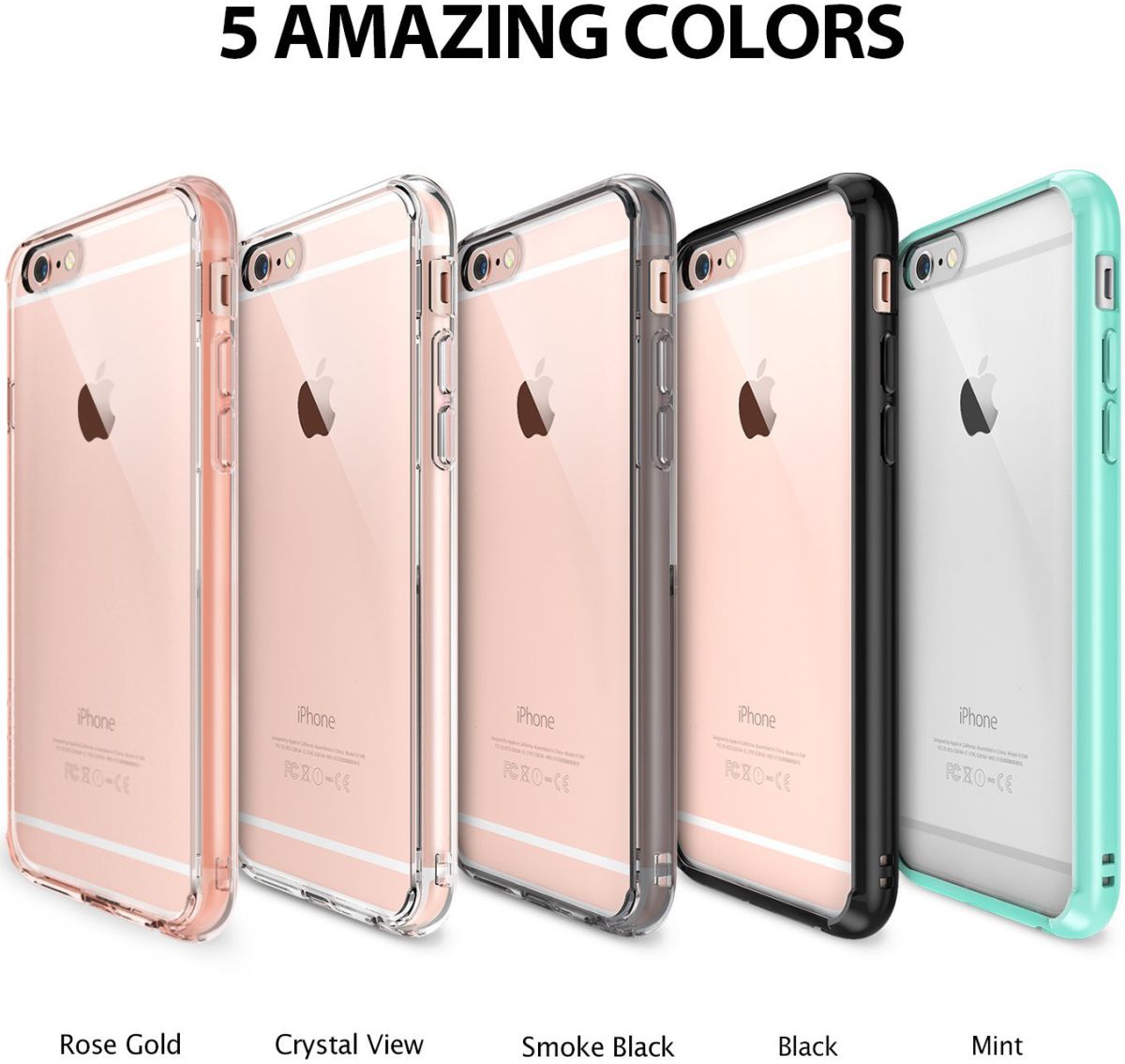 Ringke Fusion iPhone 6S Hoesje Doorzichtig Zwart afbeelding 4