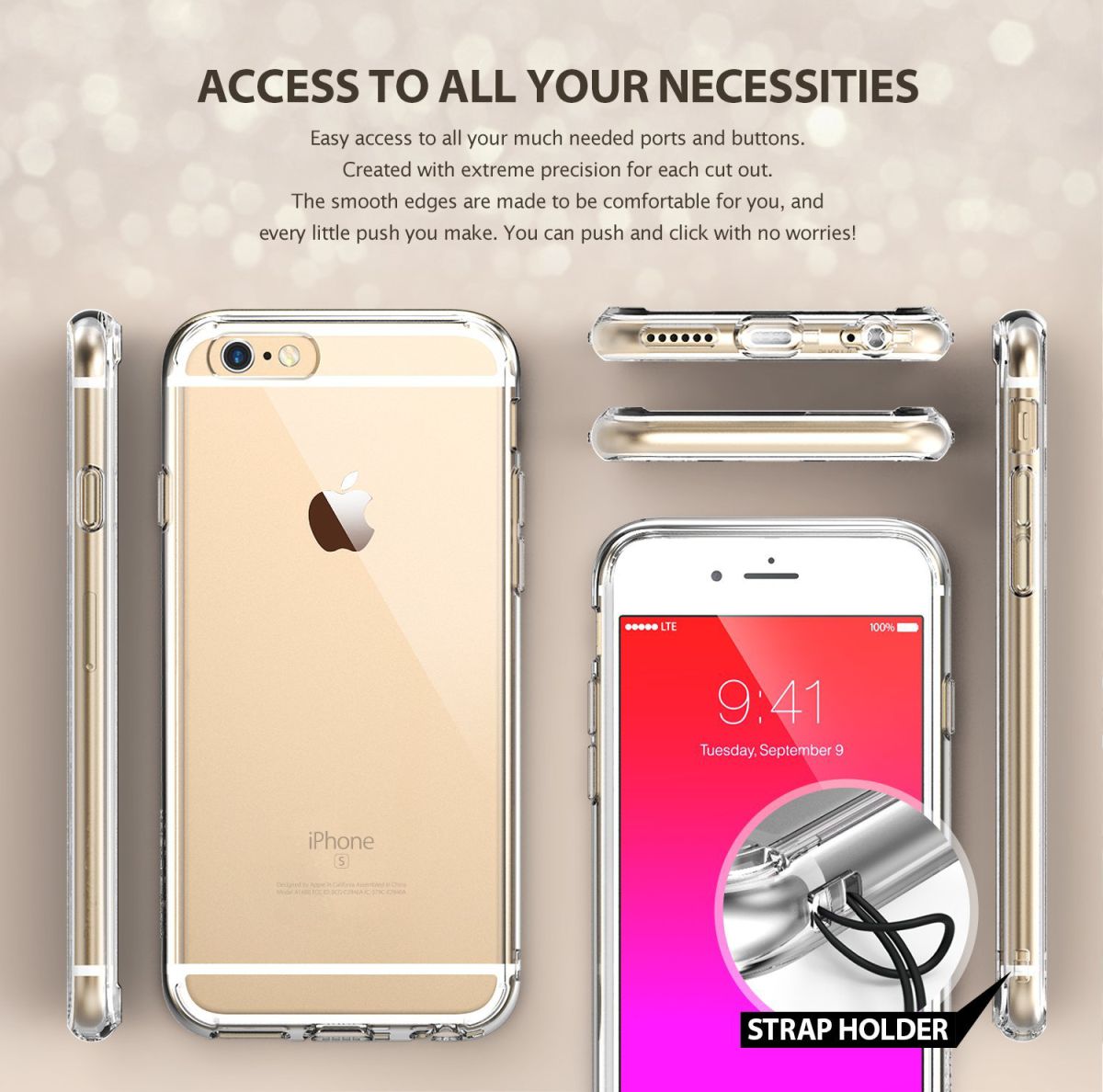 Ringke Fusion iPhone 6S Hoesje Doorzichtig Zwart afbeelding 6