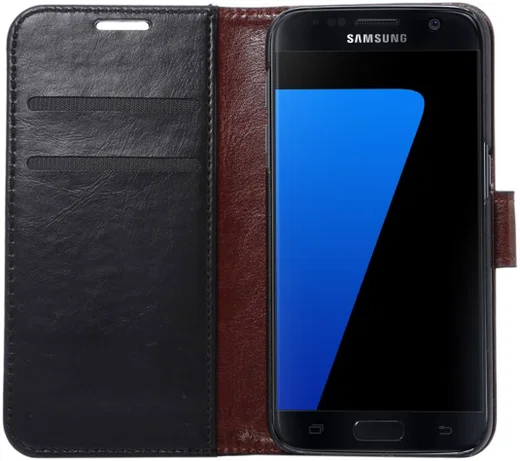 Samsung Galaxy S7 Bookcase Hoesje Met Pasjes Zwart afbeelding 8