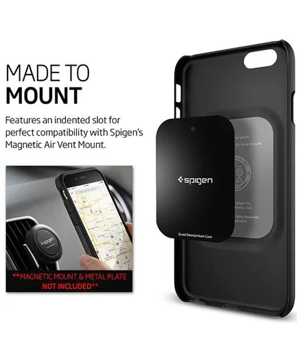 Spigen Thin Fit Case Apple iPhone 6S Smooth Black afbeelding 8