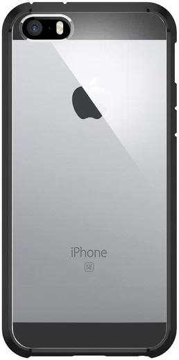 Spigen Ultra Hybrid Hoesje iPhone SE Smooth Black afbeelding 2