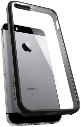 Spigen Ultra Hybrid Hoesje iPhone SE Smooth Black afbeelding 6