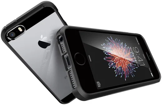 Spigen Ultra Hybrid Hoesje iPhone SE Smooth Black afbeelding 7