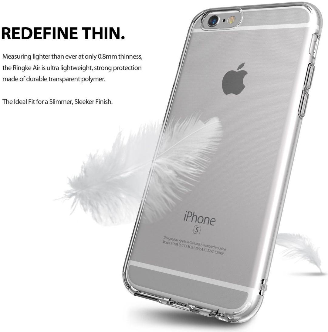 Ringke Air Apple iPhone 6S Hoesje Smoke Black afbeelding 3