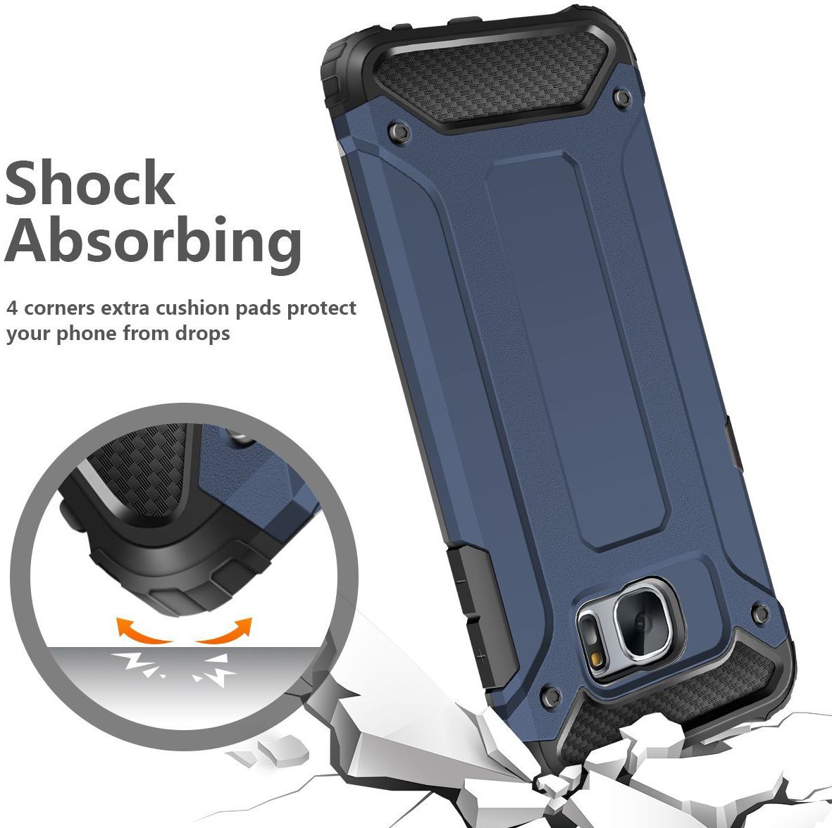Samsung Galaxy S7 Hoesje Cool Armor Blauw afbeelding 2