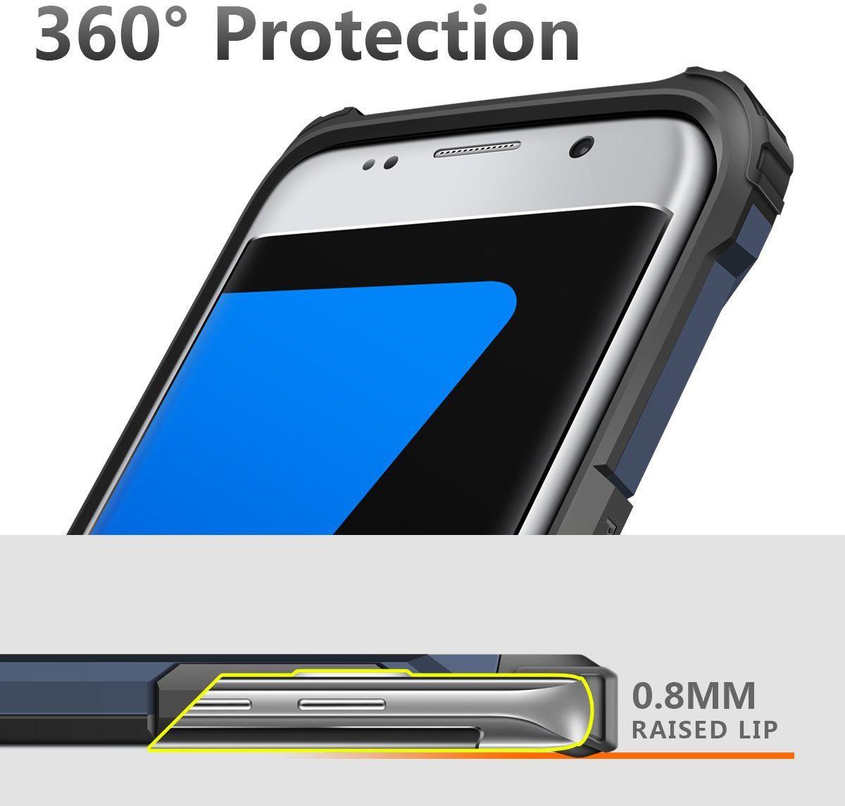 Samsung Galaxy S7 Hoesje Cool Armor Blauw afbeelding 4