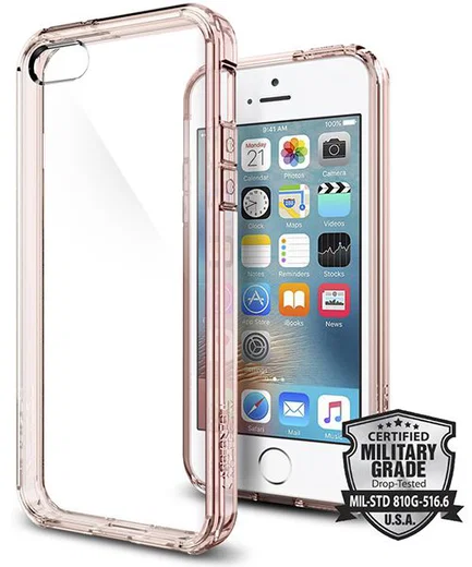 Spigen Ultra Hybrid Hoesje iPhone SE Rose Crystal afbeelding 1