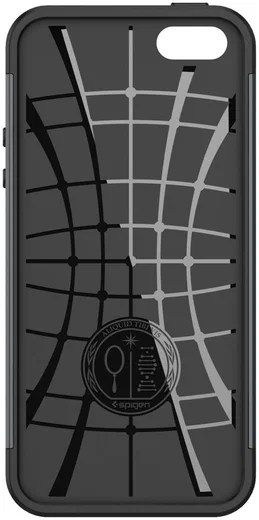 Spigen Slim Armor Hoesje iPhone SE Metal Slate afbeelding 3