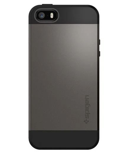 Spigen Slim Armor Hoesje iPhone SE Gunmetal afbeelding 6