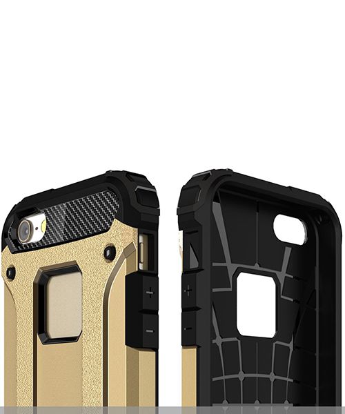 Apple iPhone 5/5S/SE Hoesje Shock Proof Hybride Back Cover Goud afbeelding 12