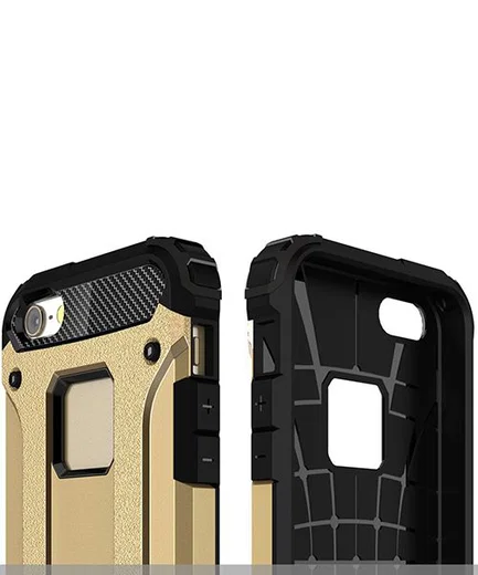 Apple iPhone 5/5S/SE Hoesje Shock Proof Hybride Back Cover Goud afbeelding 12