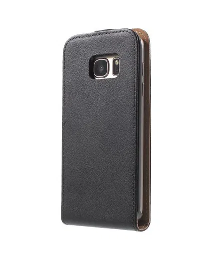 Samsung Galaxy S7 Flip Hoesje Verticaal Zwart afbeelding 4