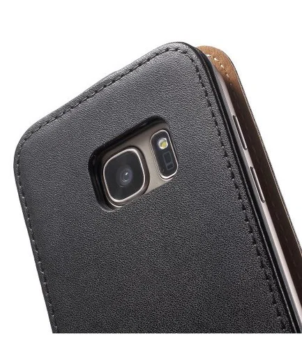 Samsung Galaxy S7 Flip Hoesje Verticaal Zwart afbeelding 6